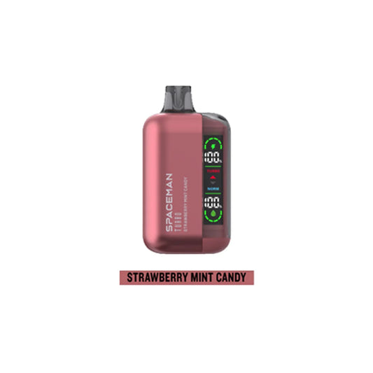 Smok Spaceman Turbo Strawberry Mint Candy 15000 puffs.