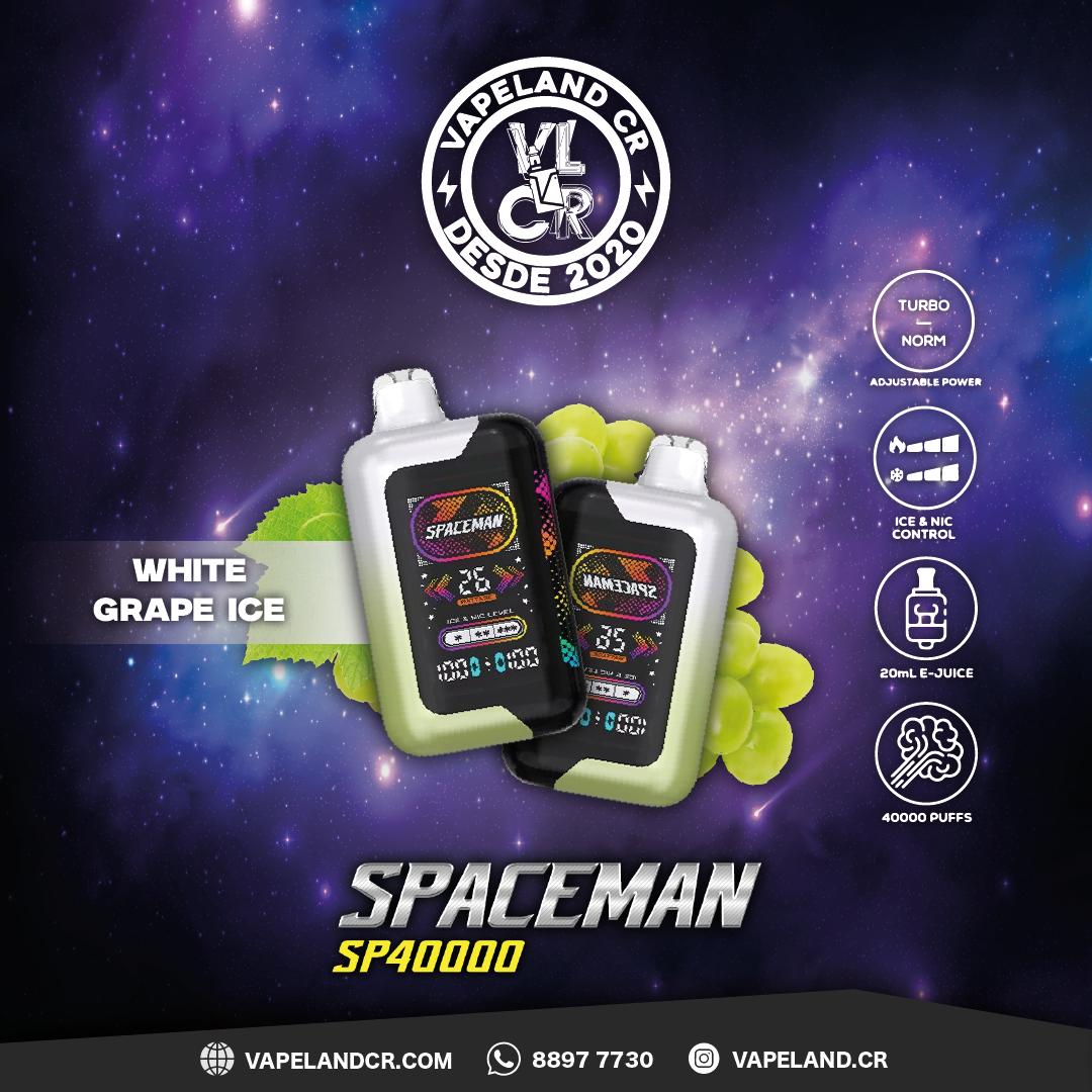 Smok Spaceman White Grape Ice 40000 puffs.