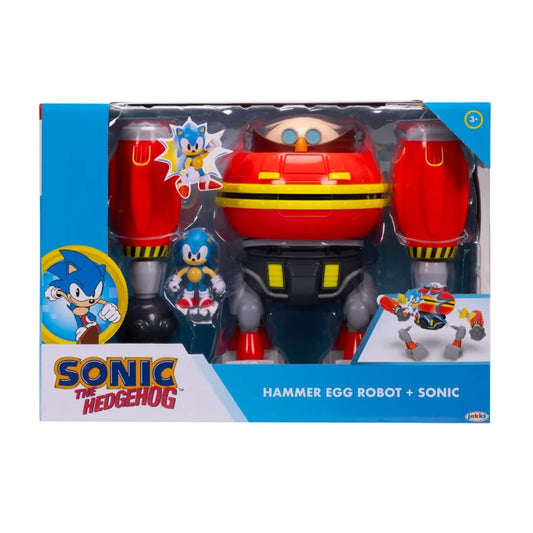 Sonic The Hedgehog Hammer Egg Robot + Sonic Jakks.