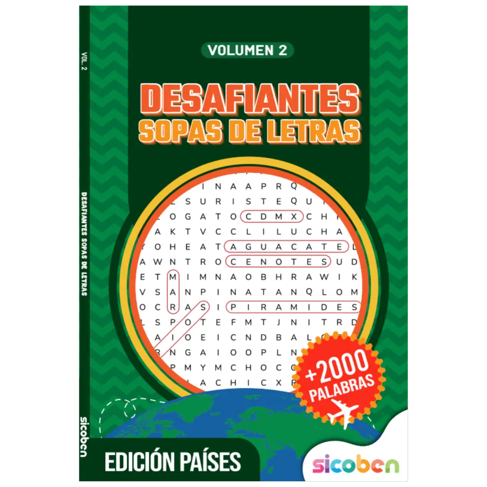 Sopa de Letras Desafío de Palabras Edición Países Volumen 2 Sicoben.