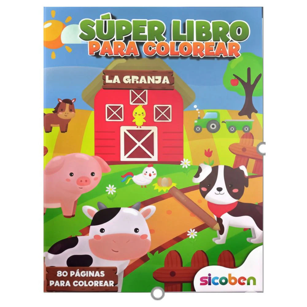 Super Libro para Colorear La Granja Sicoben.