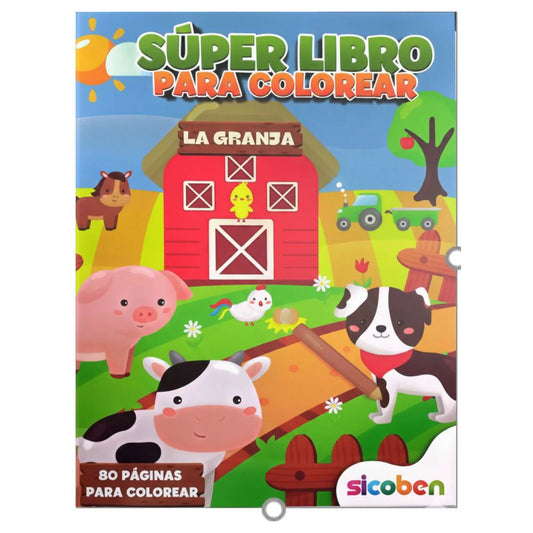 Super Libro para Colorear La Granja Sicoben.