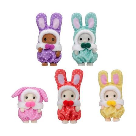 Sylvanian Families Bolsas Sorpresa Bebés con Coloridos Disfraces de Conejito.
