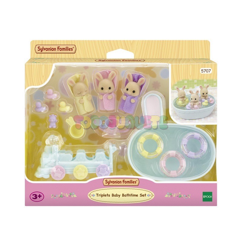 Sylvanian Families Set de Baño para Trillizos.