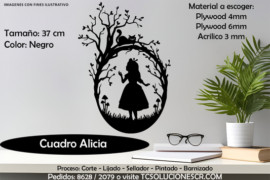 Cuadro Alicia en el Pais de las Maravillas 1