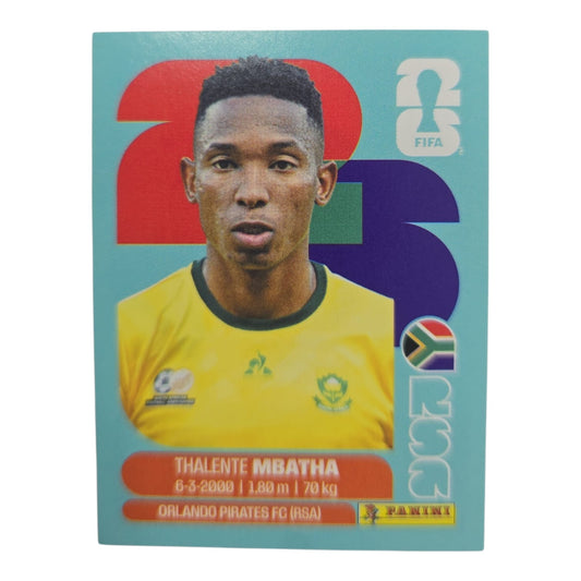 Thalente Mbatha RSA 12 Mundial 2026 Panini.