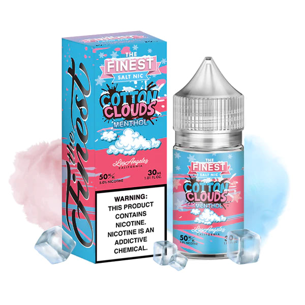 The Finest Salt Cotton Clouds Menthol 30mg y 50mg.