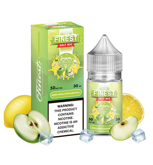 The Finest Salt Green Apple Citrus Menthol 30mg y 50mg.