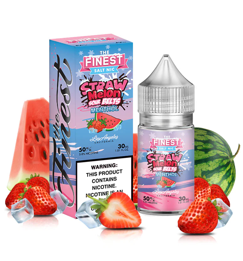 The Finest Salt Straw Melon Sour Belts Menthol 30mg y 50mg.