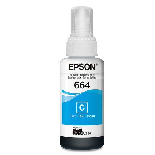 Tinta para Impresora EPSON Cyan 664.