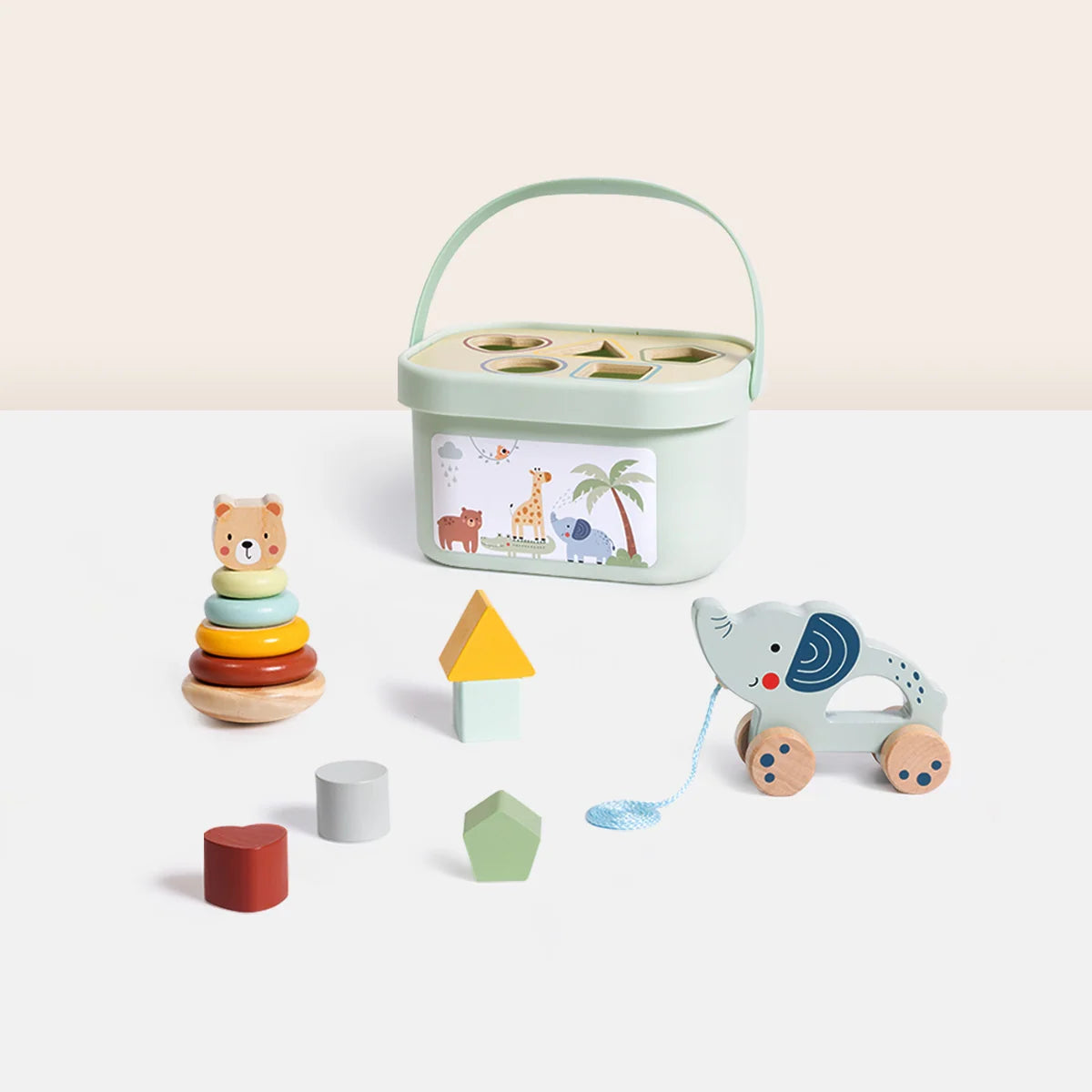 Tookytoy Caja 3 en 1 con Figuras de Encajar.