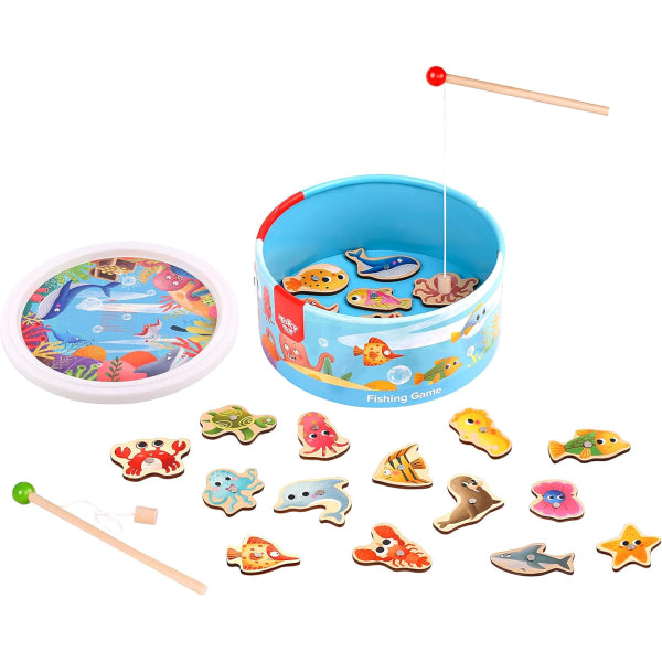 Tookytoy Juego de Pesca de Madera.