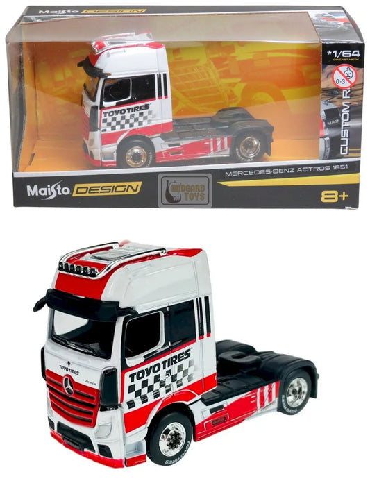 Trailer Maisto Design Mercedes-Benz Actros 1851 Blanco.