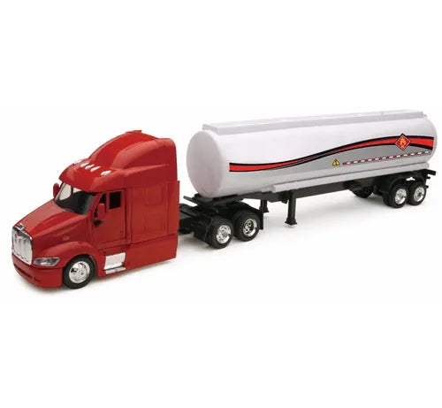 Trailer NewRay Peterbilt Model 387 Buque Petrolero Rojo.