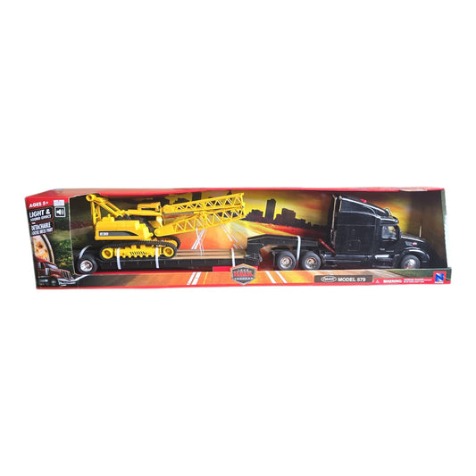 Trailer NewRay Peterbilt Model 579 con Grúa.