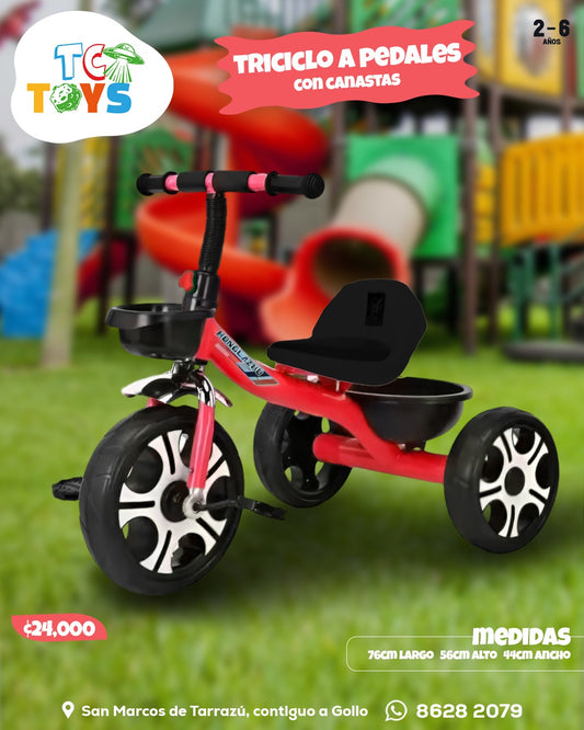 Triciclo a Pedal Rojo.