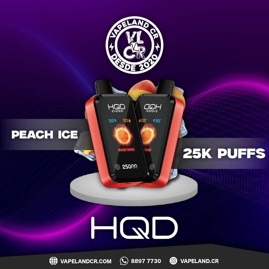 HQD Everest Peach Ice 25000 puffs.