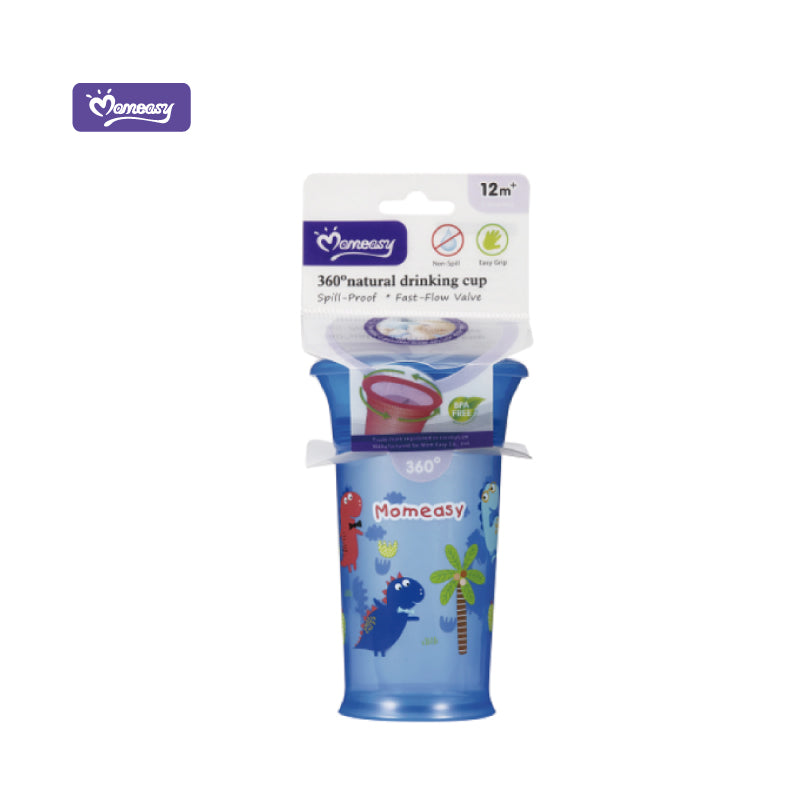 Vaso Plástico 360ml Azul para Niño Momeasy.
