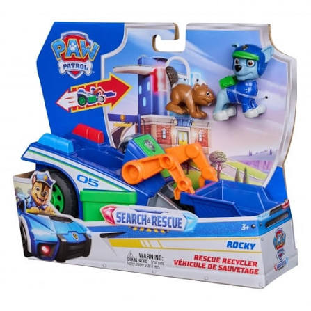 Vehículo Paw Patrol Search y Rescue Rocky Spin Master.
