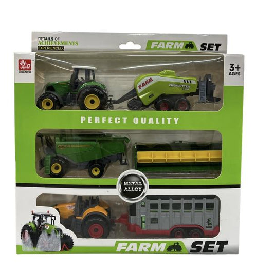 Vehículos de Granja Set de 3 SunQ Toys.