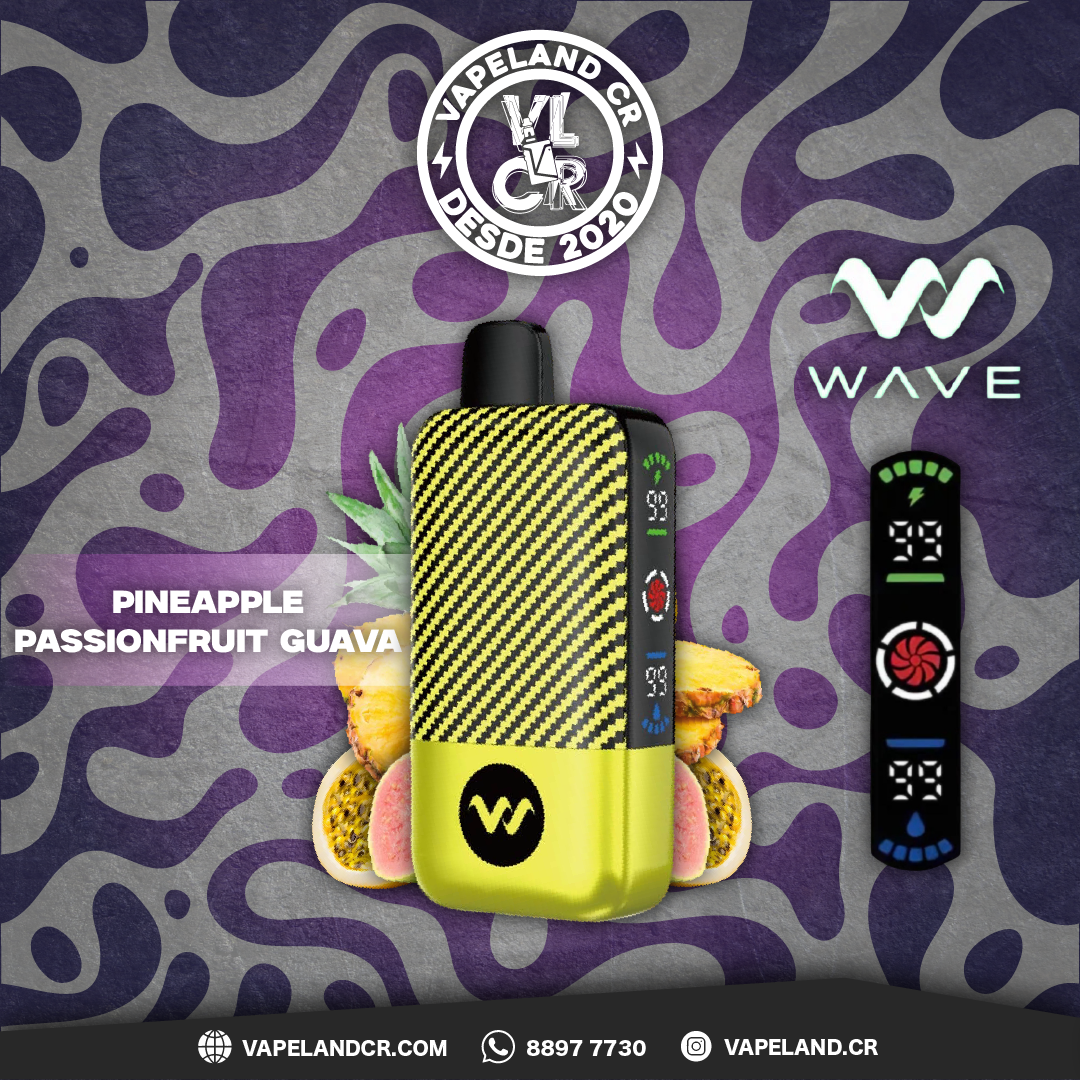 Wave Turbo Pineapple Passionfruit Guava 25000 puffs.