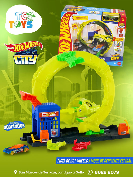 Pista Hot Wheels Ataque Espiral de Serpiente.