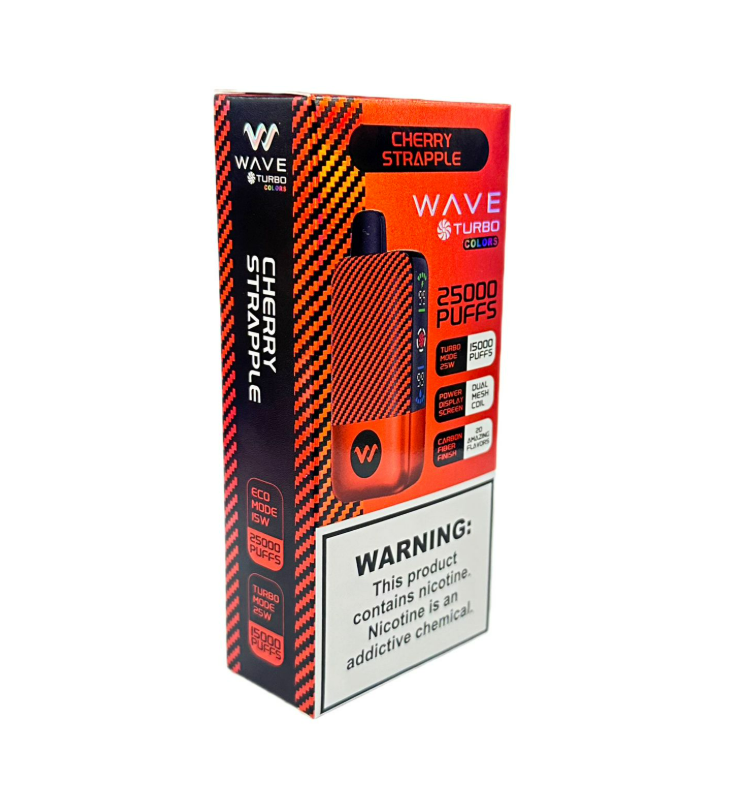 Waze Turbo Cherry Strapple 25000 puffs.