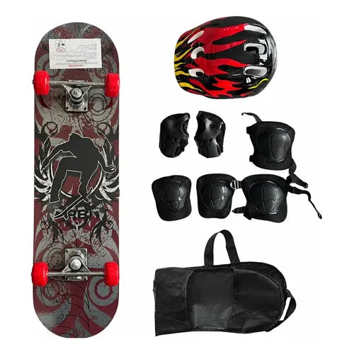 Patineta Mapple con Estuche de Viaje y Set de Protección No Limits.
