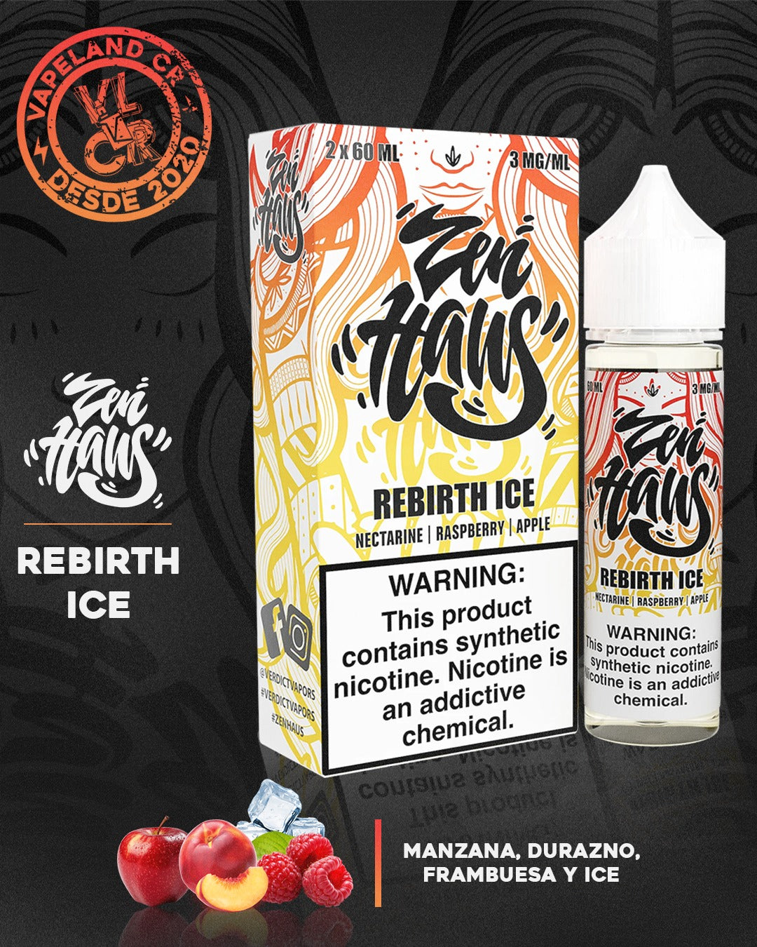 Zen Haus Rebirth Ice 3mg y 6mg.