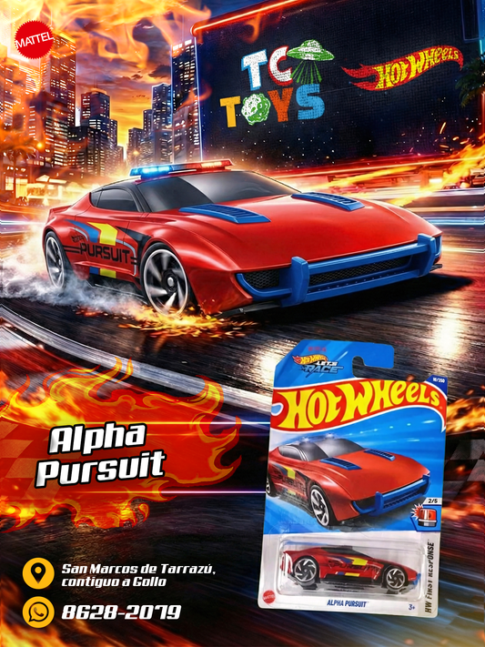 Hot Wheels Alpha Pursuit Rojo.