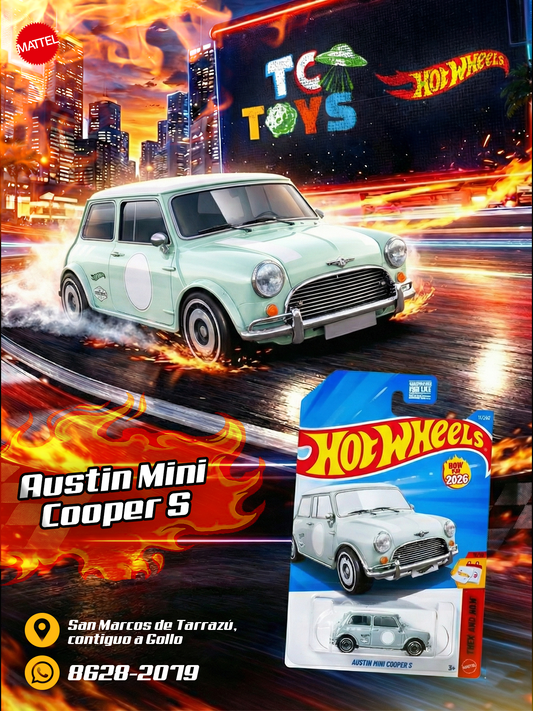 Hot Wheels Austin Mini Cooper S Verde.