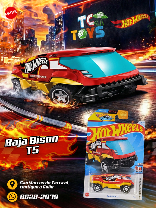Hot Wheels Baja Bison T5 Rojo.