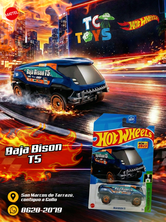 Hot Wheels Baja Bison T5 Azul.