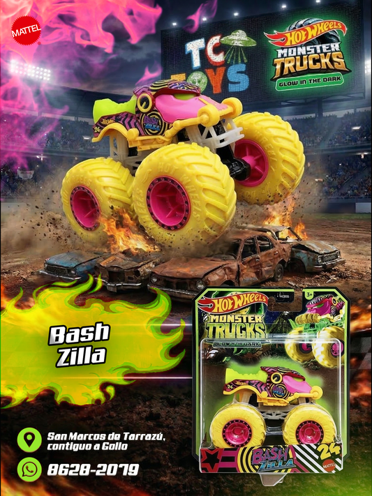 Hot Wheels Monster Trucks Glow In The Dark Bash Zilla.