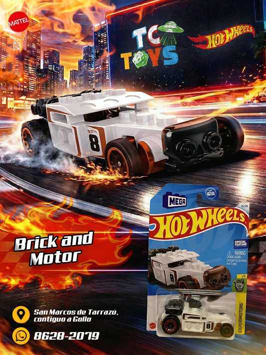 Hot Wheels Brick And Motor Blanco.