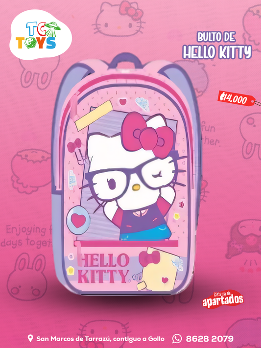 Bulto Infantil Original Hello Kitty con Lentes.