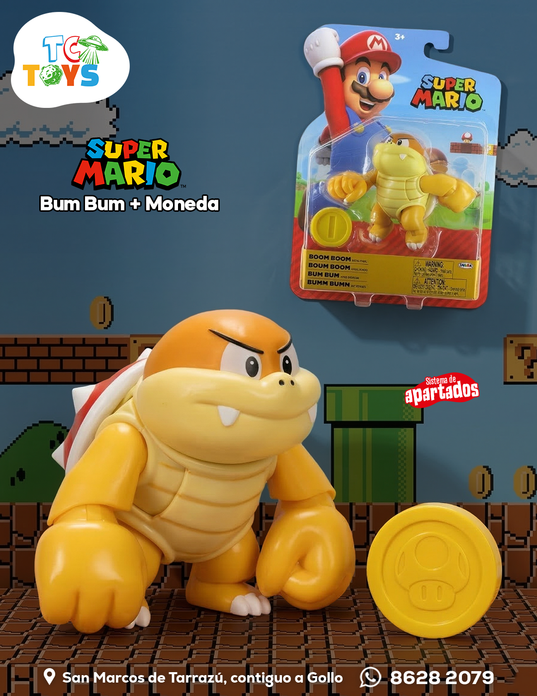 Figura Super Mario Bum Bum con Moneda Jakks.