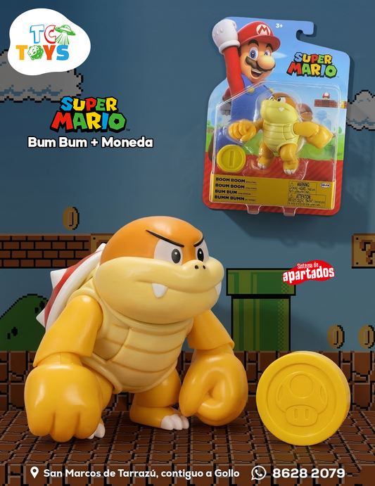Figura Super Mario Bum Bum con Moneda Jakks.