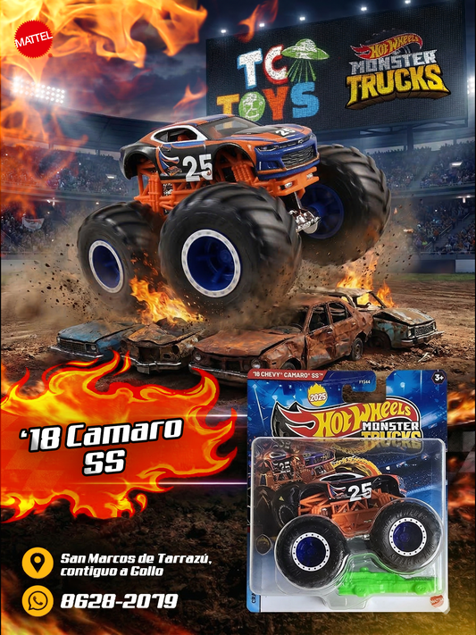 Hot Wheels Monster Trucks 18 Chevy Camaro SS.