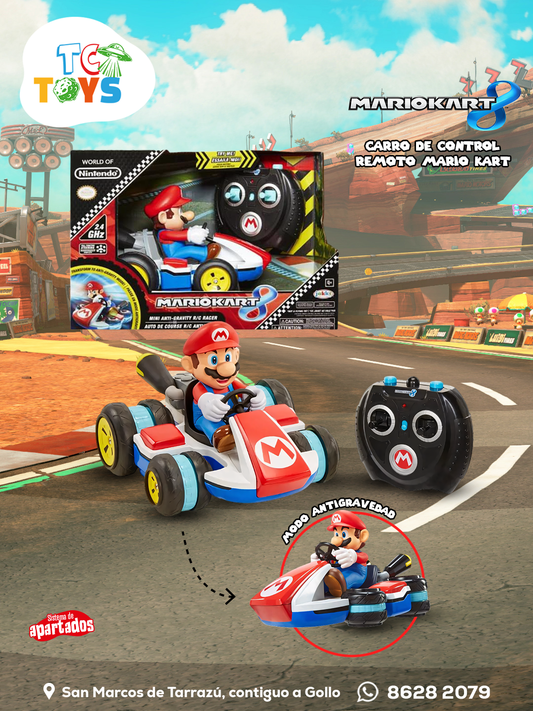 Carro de Control Mario Kart Minicoche de Carreras Antigravedad de Mario Jakks.