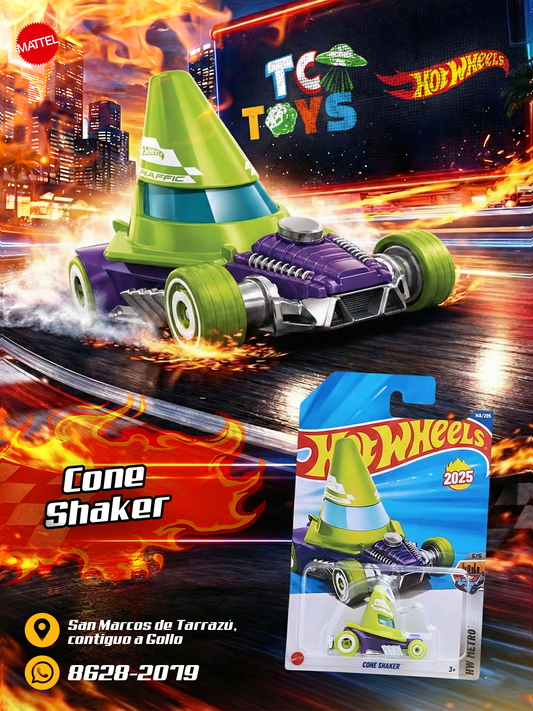 Hot Wheels Cone Shaker Verde.
