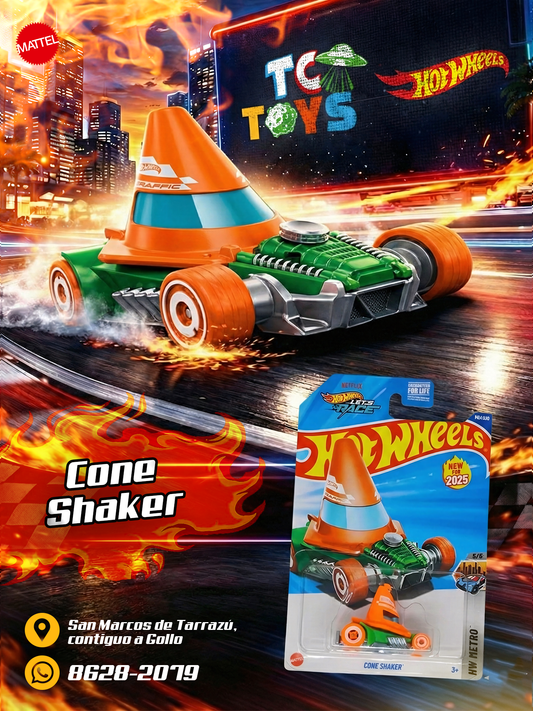 Hot Wheels Cone Shaker Naranja.