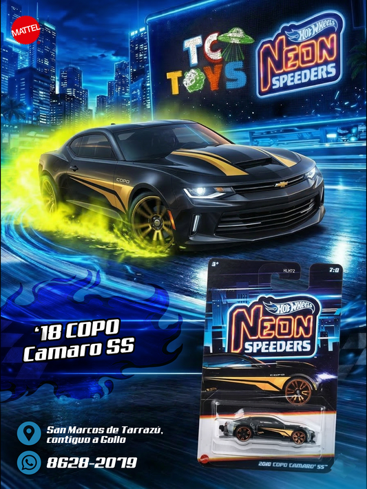 Hot Wheels Neon Speeders 2018 Copo Camaro SS.
