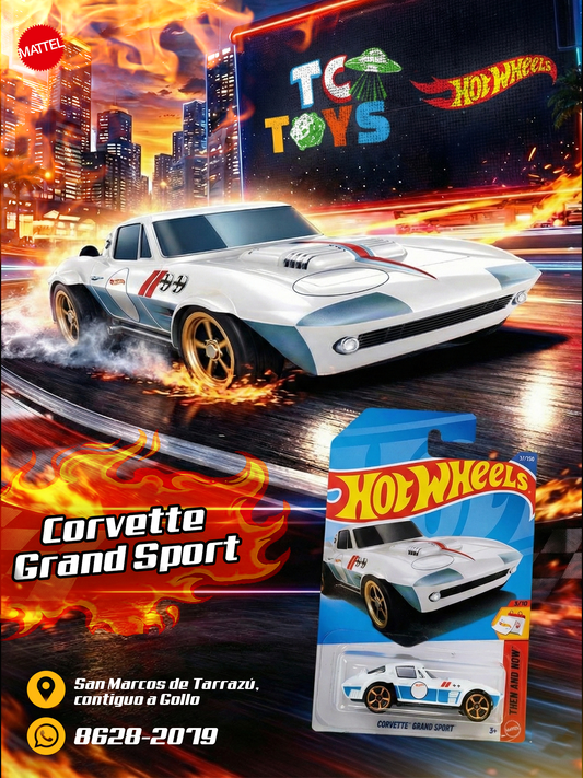 Hot Wheels Corvette Grand Sport Blanco.