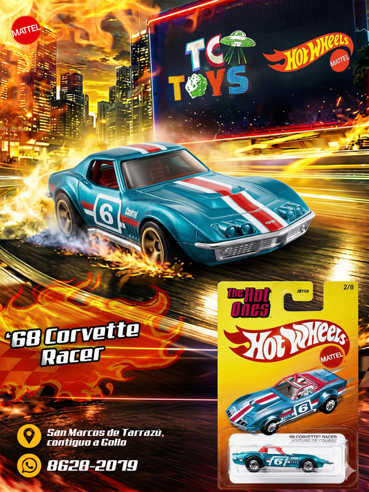 Hot Wheels The Hot Ones 69 Corvette Racer Voiture De Course.