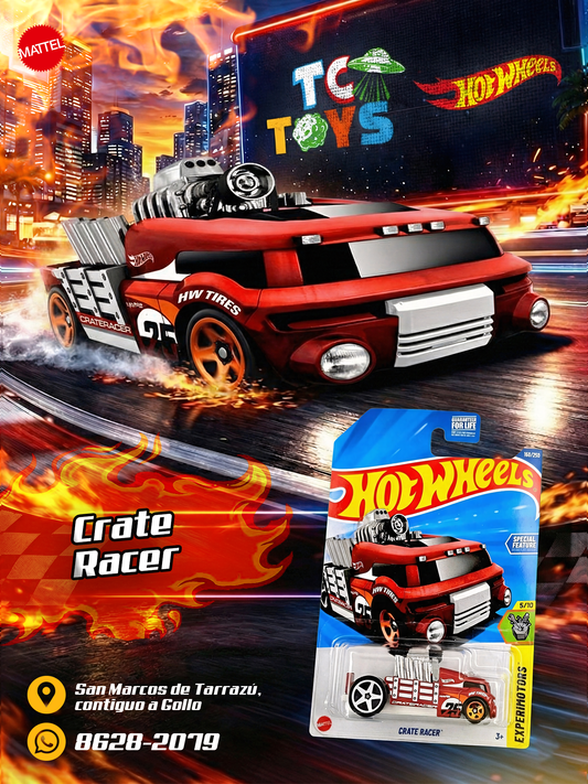 Hot Wheels Crate Racer Rojo.