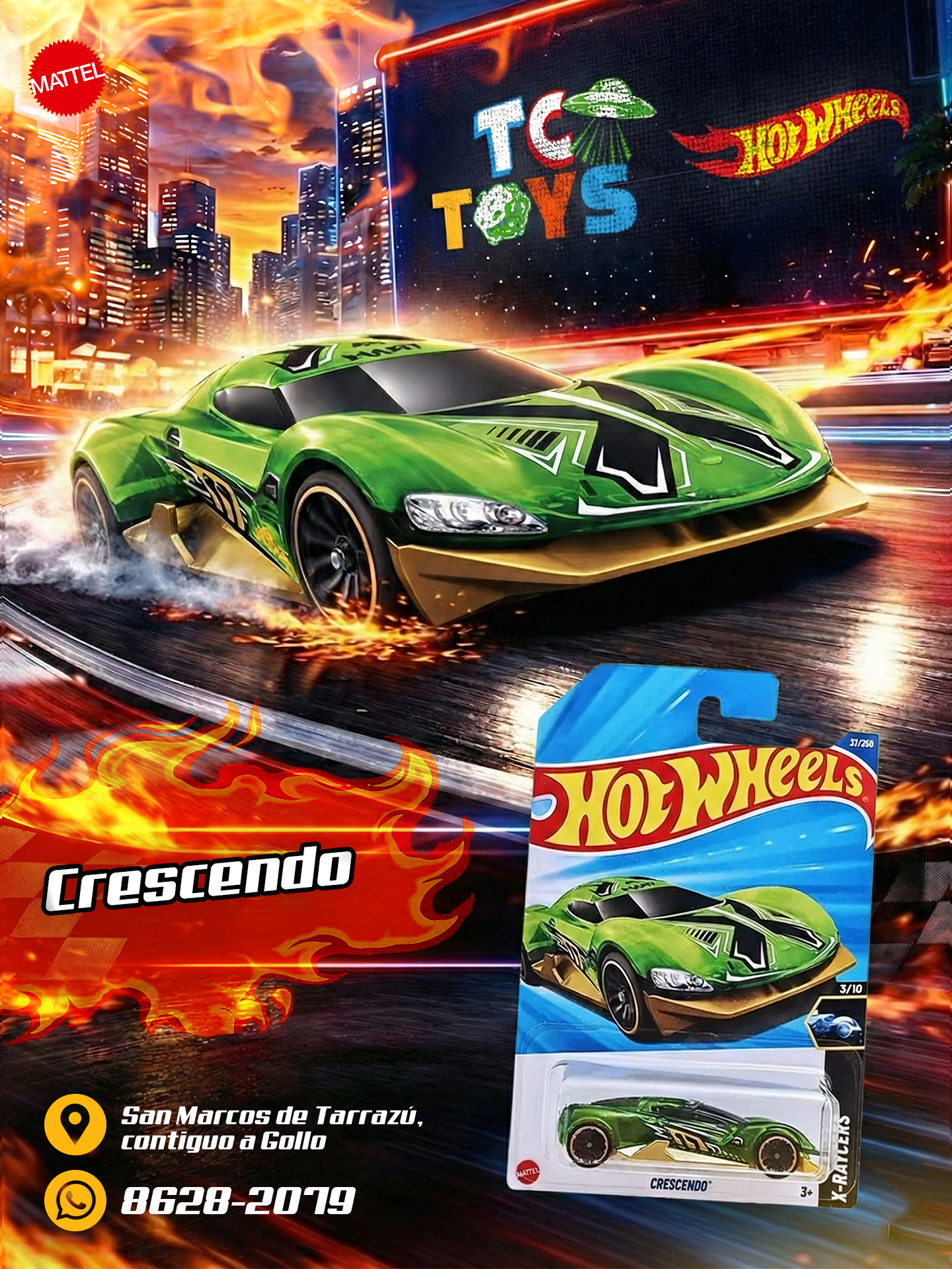Hot Wheels Crescendo Verde.