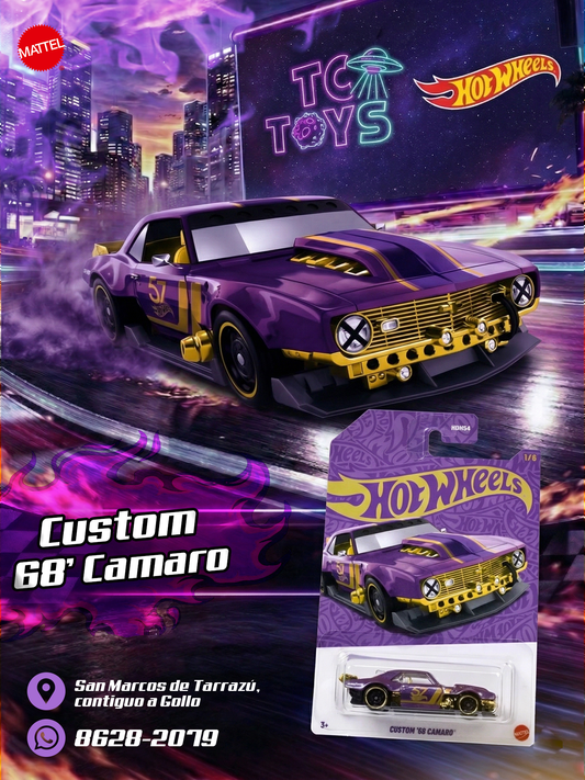 Hot Wheels Premium Custom / Personnalisé 68 Camaro Morado.
