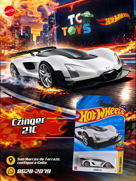 Hot Wheels Czinger 21C Blanco.