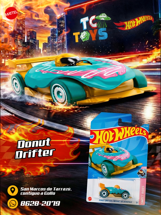 Hot Wheels Donut Drifter / Beignet de Dérapage Turquesa.